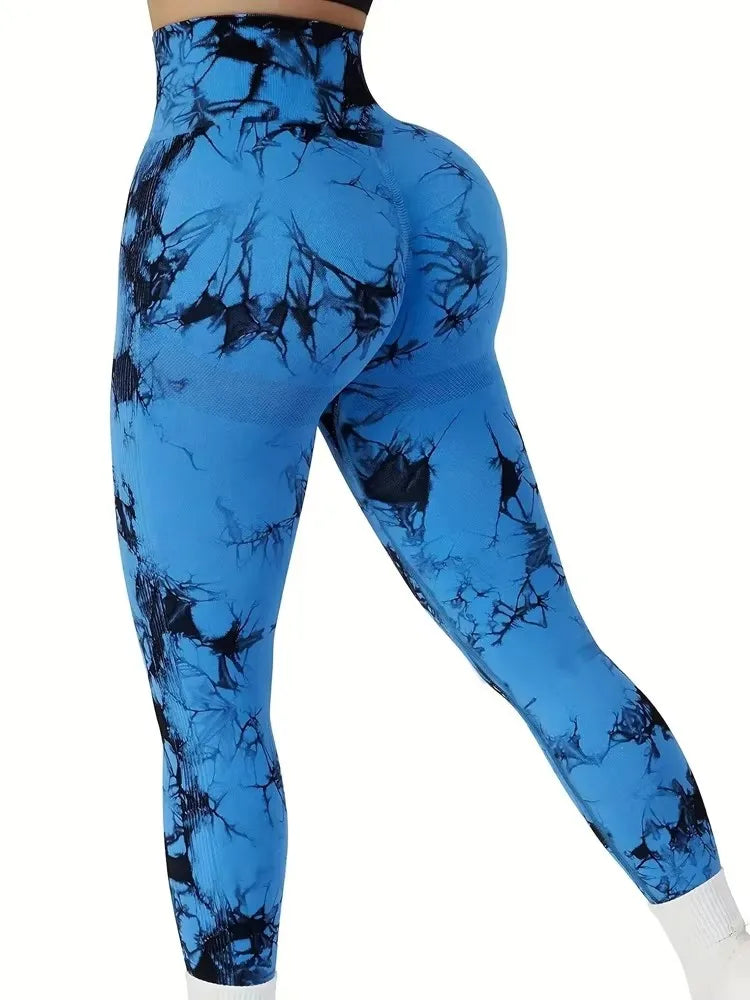 Seamless Tie-Dye Push Up Leggings – Muotoilua ja Itseluottamusta Treeniin