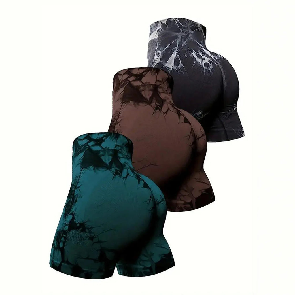 Värjätyt Scrunch-treenishortsit