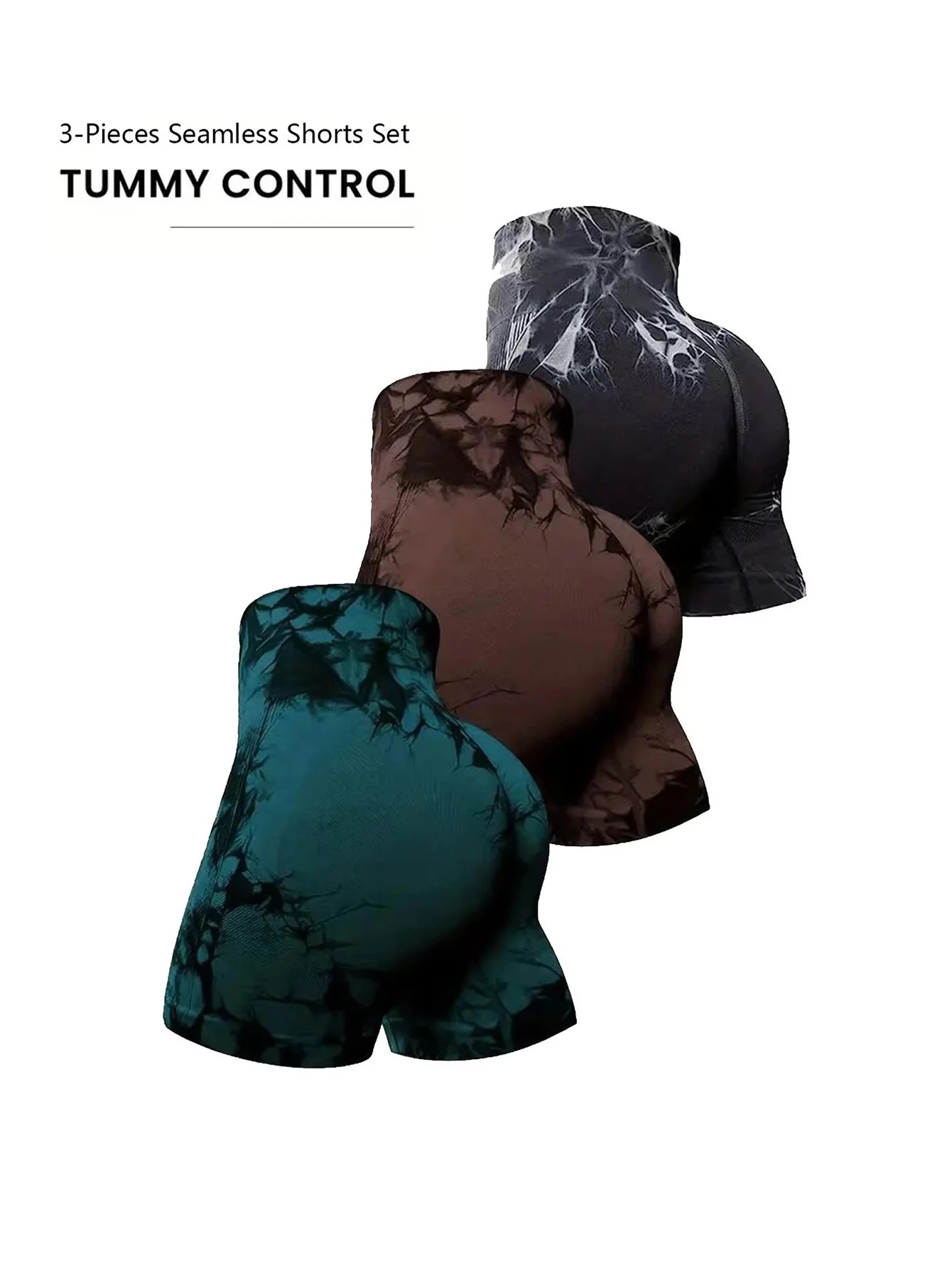 Värjätyt Scrunch-treenishortsit