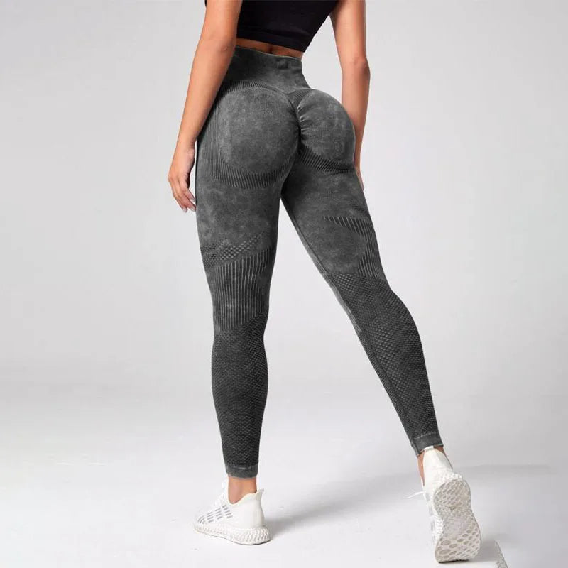Ladies' Summer Quick Dry Yoga Leggings Gym Running High Waist Butt Liftting Fashion Slim Tights Elastic Seamless Leggings