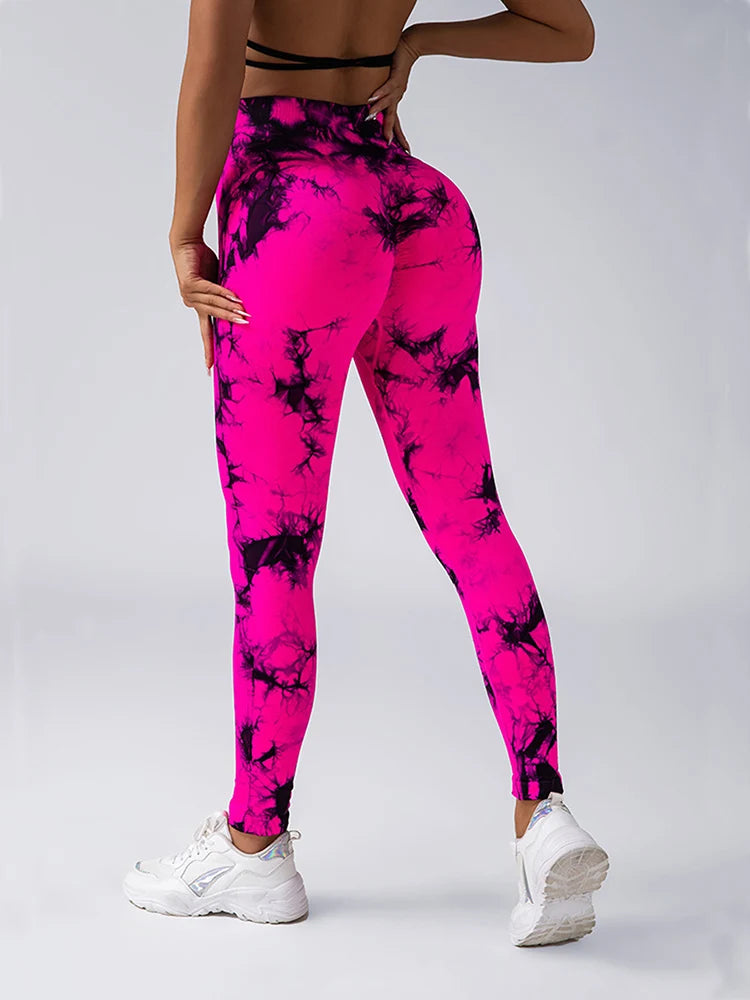 Seamless Tie-Dye Push Up Leggings – Muotoilua ja Itseluottamusta Treeniin