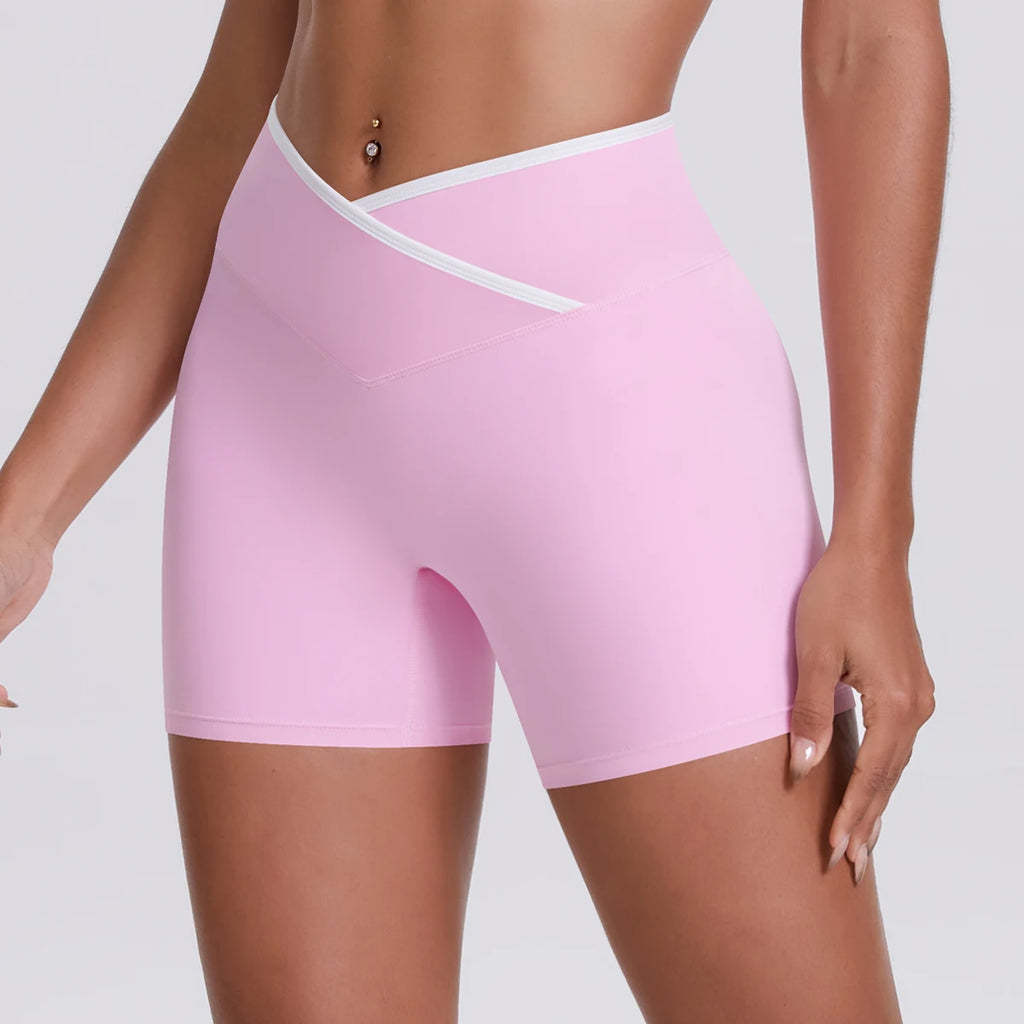 V-vyötäröiset korkeavyötäröiset urheilushortsit