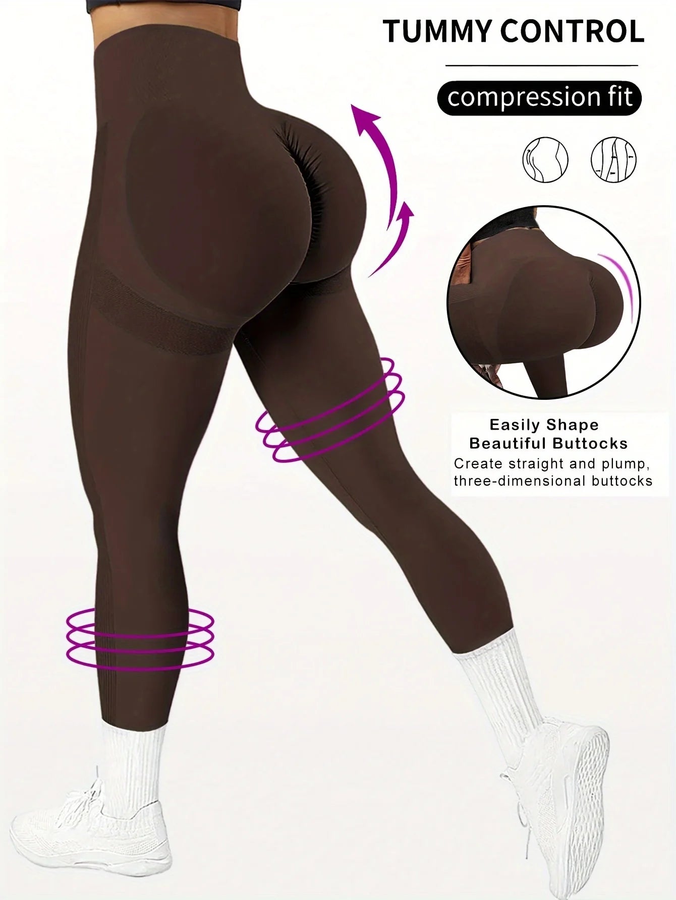 Shapewear Yoga pants - Korkeavyötäröiset Trikoot