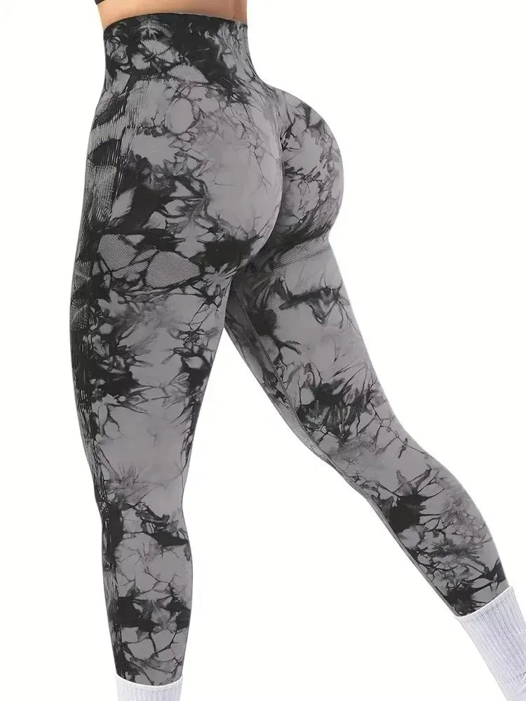 Seamless Tie-Dye Push Up Leggings – Muotoilua ja Itseluottamusta Treeniin