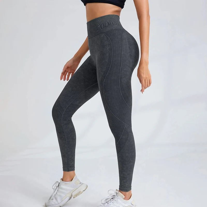 Saumattomat High Waist Yoga Leggings – Mukavuutta ja Tukea Jokaiseen Liikkeeseen